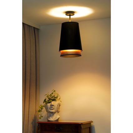 Duolla - Припотолочная люстра BELL SHINY 1xE27/15W/230V диаметр 25 см черный/медный
