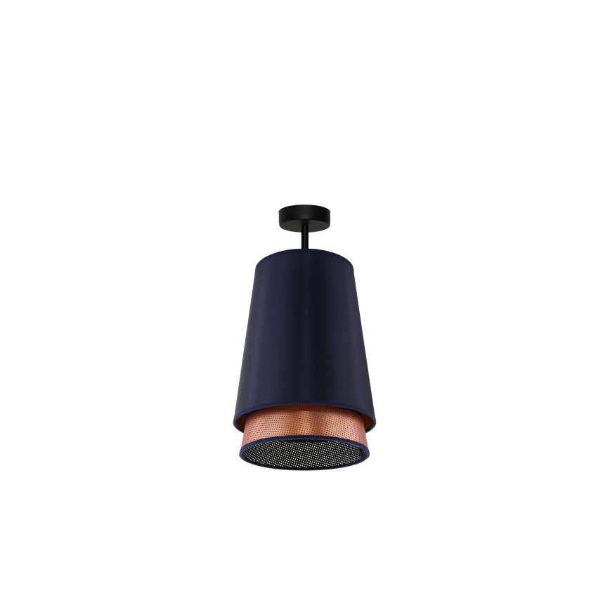 Duolla - Припотолочная люстра BELL SHINY 1xE27/15W/230V диаметр 25 см синий/медный