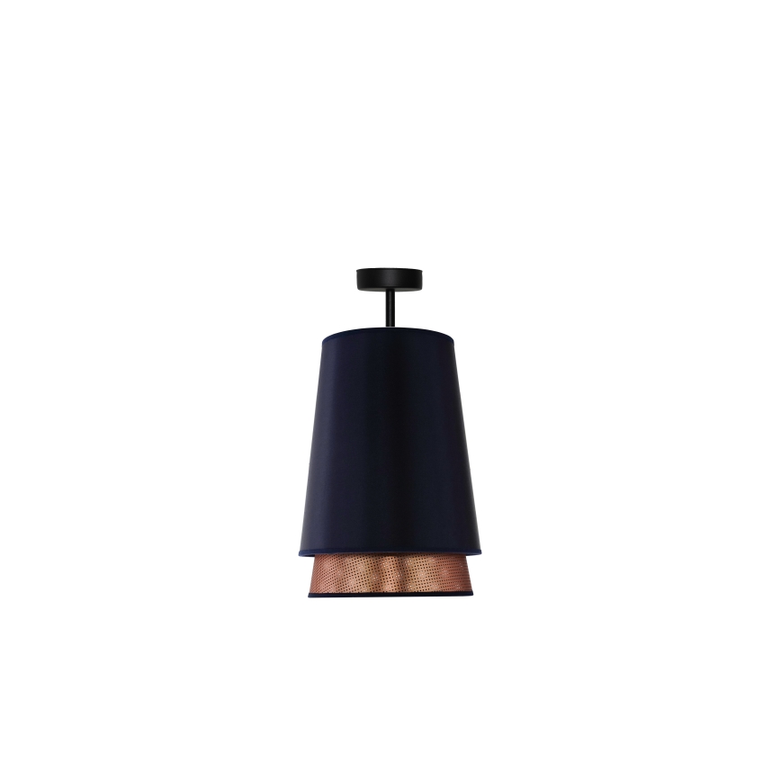 Duolla - Припотолочная люстра BELL SHINY 1xE27/15W/230V диаметр 25 см синий/медный