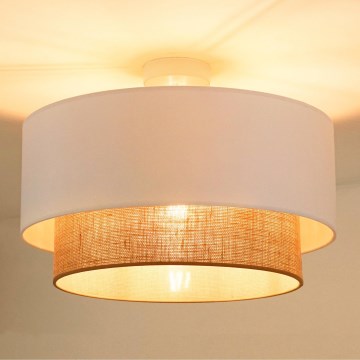 Duolla - Припотолочная люстра  BOHO 1xE27/15W/230V диаметр 45 см белый/коричневый