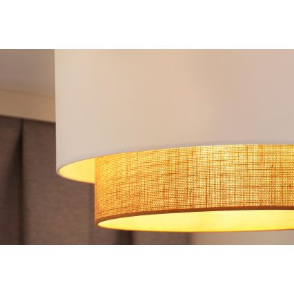 Duolla - Припотолочная люстра  BOHO 1xE27/15W/230V диаметр 45 см белый/коричневый