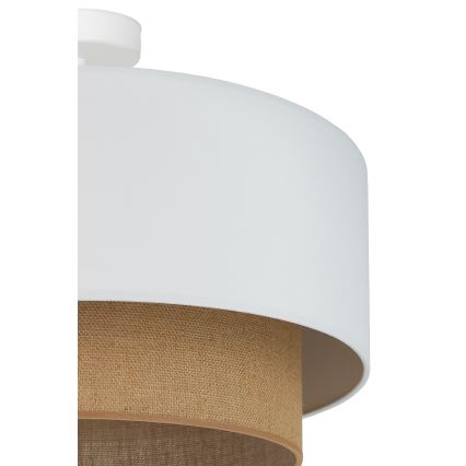 Duolla - Припотолочная люстра  BOHO 1xE27/15W/230V диаметр 45 см белый/коричневый