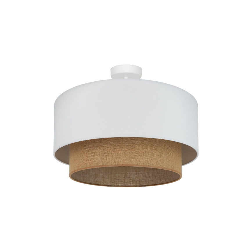 Duolla - Припотолочная люстра  BOHO 1xE27/15W/230V диаметр 45 см белый/коричневый