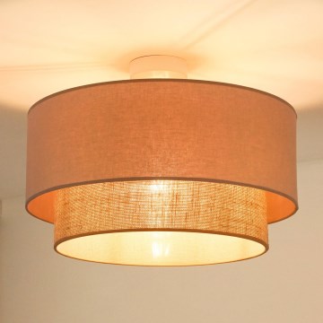 Duolla - Припотолочная люстра  BOHO 1xE27/15W/230V диаметр 45 см бежевый/коричневый