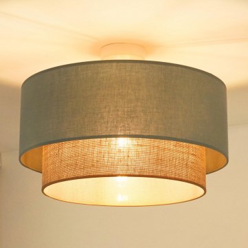 Duolla - Припотолочная люстра  BOHO 1xE27/15W/230V диаметр 45 см зеленый/коричневый