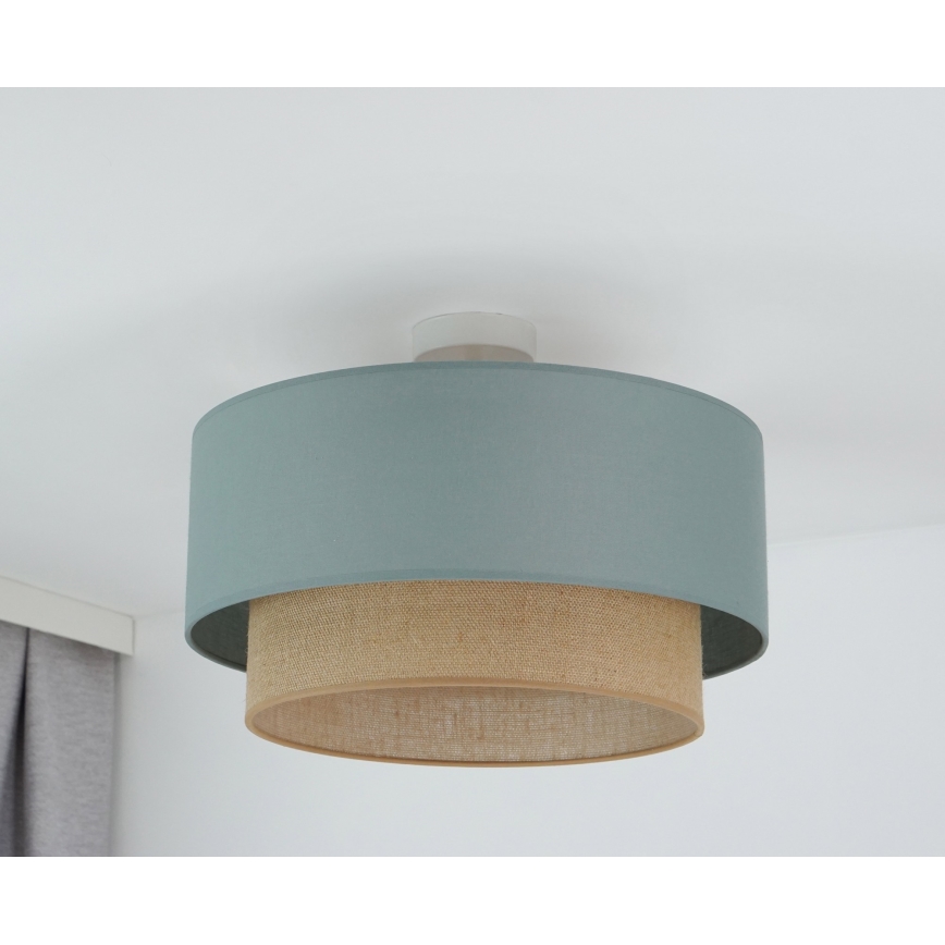 Duolla - Припотолочная люстра  BOHO 1xE27/15W/230V диаметр 45 см зеленый/коричневый