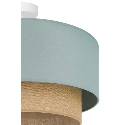 Duolla - Припотолочная люстра  BOHO 1xE27/15W/230V диаметр 45 см зеленый/коричневый
