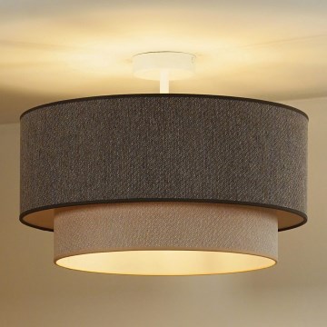 Duolla - Припотолочная люстра BOHO ECO RECYCLING 1xE27/15W/230V диаметр 45 см коричневый/кремовый
