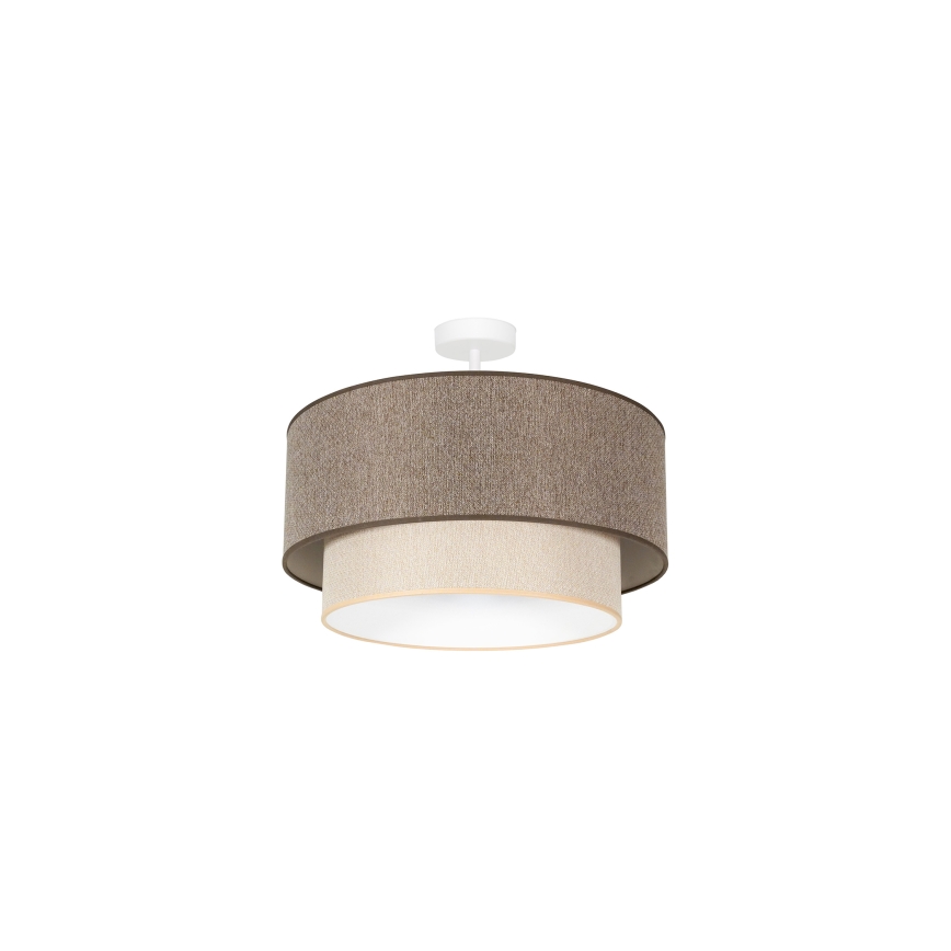 Duolla - Припотолочная люстра BOHO ECO RECYCLING 1xE27/15W/230V диаметр 45 см коричневый/кремовый