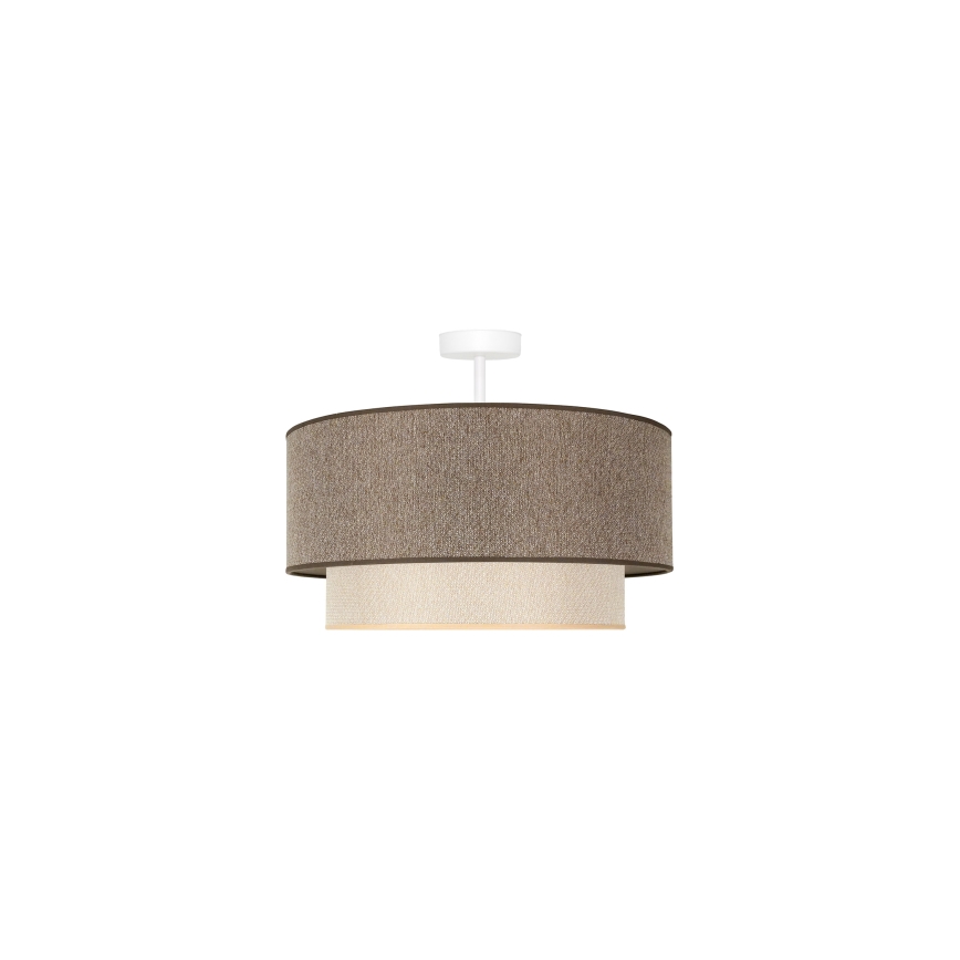 Duolla - Припотолочная люстра BOHO ECO RECYCLING 1xE27/15W/230V диаметр 45 см коричневый/кремовый