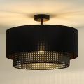 Duolla - Припотолочная люстра BOHO RATTAN 1xE27/15W/230V диаметр 45 см черный