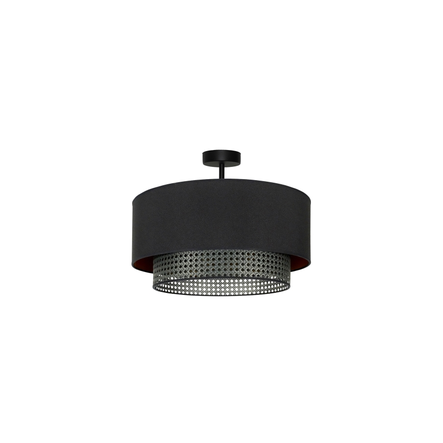 Duolla - Припотолочная люстра BOHO RATTAN 1xE27/15W/230V диаметр 45 см черный