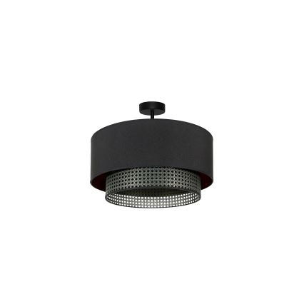 Duolla - Припотолочная люстра BOHO RATTAN 1xE27/15W/230V диаметр 45 см черный