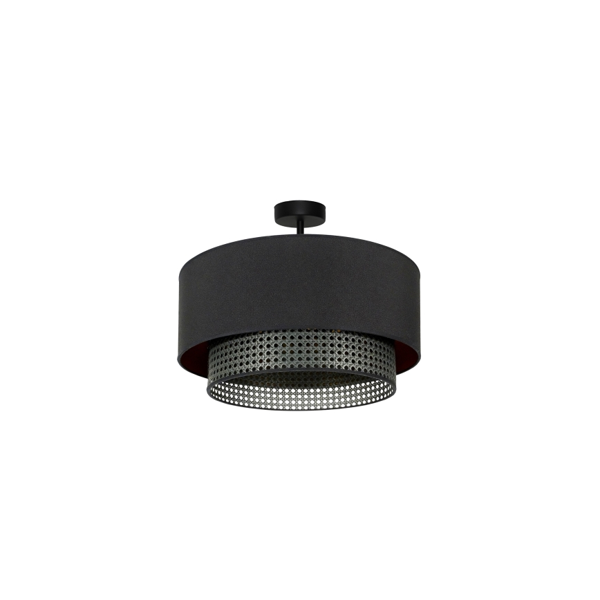 Duolla - Припотолочная люстра BOHO RATTAN 1xE27/15W/230V диаметр 45 см черный