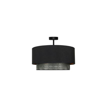 Duolla - Припотолочная люстра BOHO RATTAN 1xE27/15W/230V диаметр 45 см черный