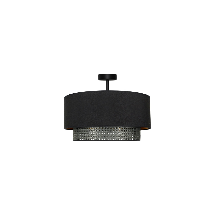 Duolla - Припотолочная люстра BOHO RATTAN 1xE27/15W/230V диаметр 45 см черный