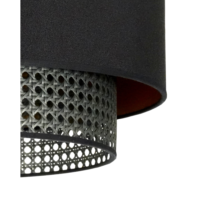 Duolla - Припотолочная люстра BOHO RATTAN 1xE27/15W/230V диаметр 45 см черный