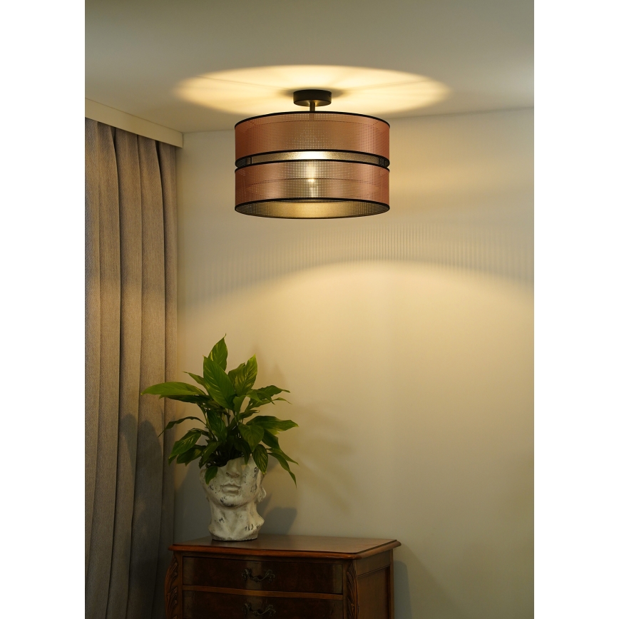 Duolla - Припотолочная люстра COPPER SHINY 1xE27/15W/230V диаметр 40 см медный/черный