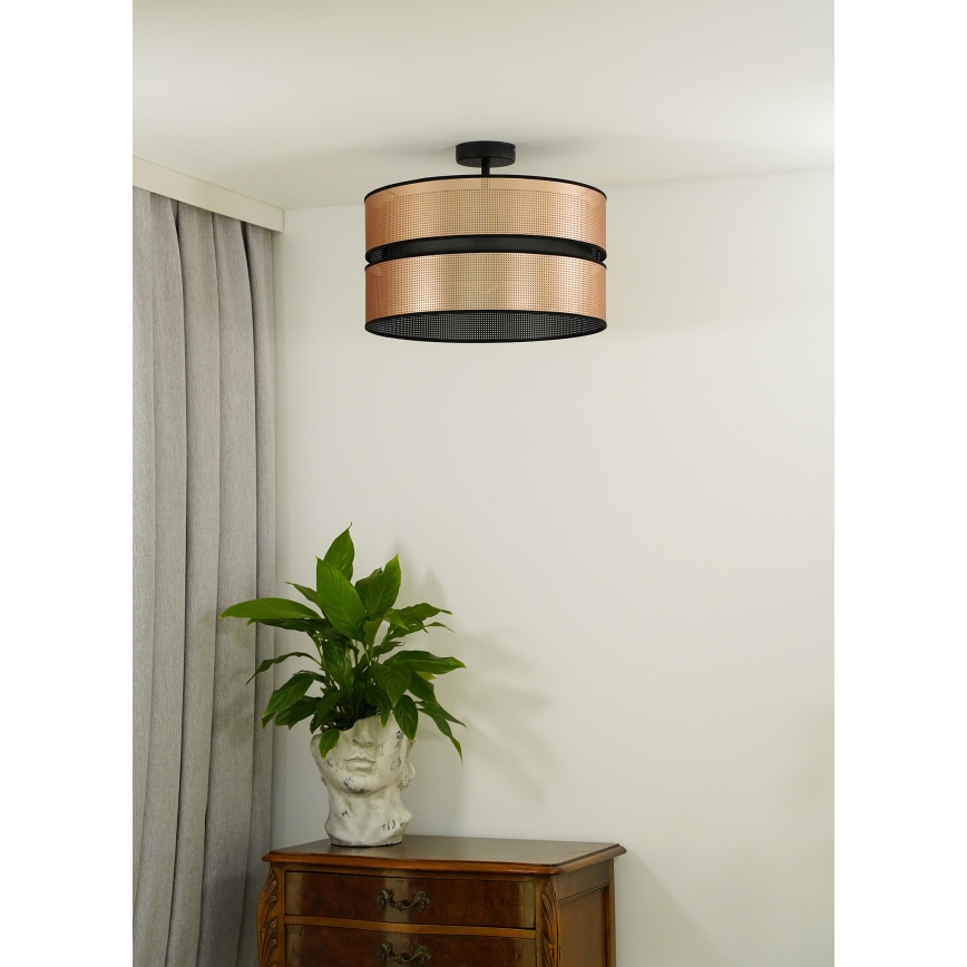 Duolla - Припотолочная люстра COPPER SHINY 1xE27/15W/230V диаметр 40 см медный/черный