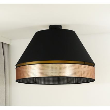 Duolla - Припотолочная люстра COPPER SHINY 1xE27/15W/230V диаметр 60 см черный/медный