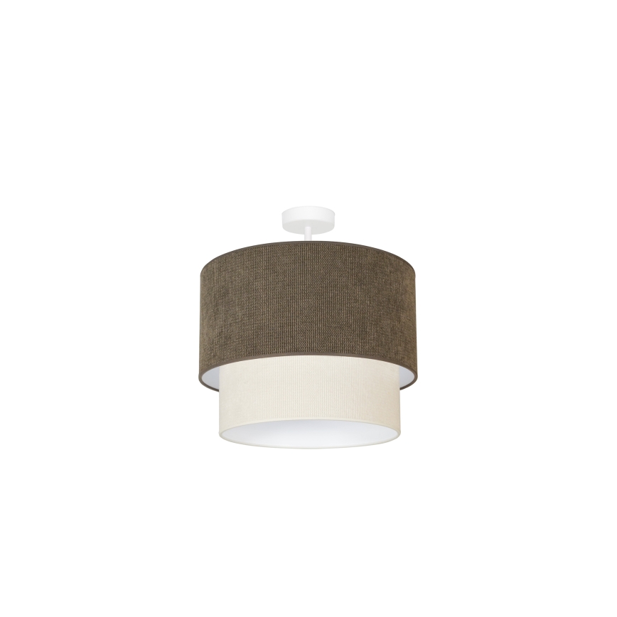 Duolla - Припотолочная люстра CORDUROY 1xE27/15W/230V диаметр 40 см коричневый/кремовый