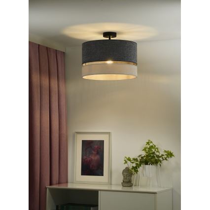 Duolla - Припотолочная люстра DOUBLE 1xE27/15W/230V диаметр 40 см серый