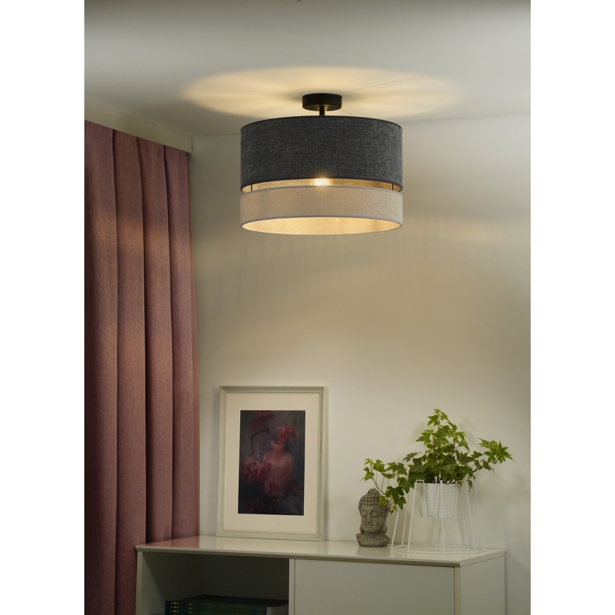 Duolla - Припотолочная люстра DOUBLE 1xE27/15W/230V диаметр 40 см серый