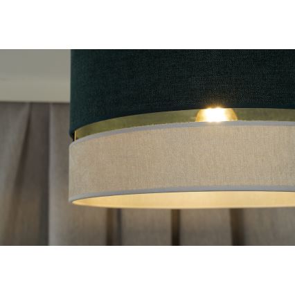 Duolla - Припотолочная люстра DOUBLE 1xE27/15W/230V диаметр 40 см зеленый/серый