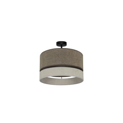 Duolla - Припотолочная люстра DOUBLE 1xE27/15W/230V диаметр 40 см коричневый/серый