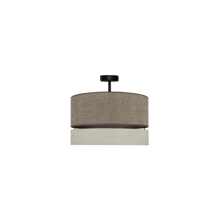 Duolla - Припотолочная люстра DOUBLE 1xE27/15W/230V диаметр 40 см коричневый/серый