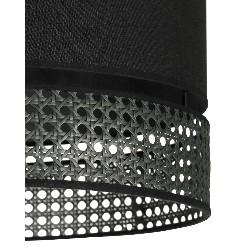 Duolla - Припотолочная люстра DOUBLE RATTAN 1xE27/15W/230V диаметр 40 см черный