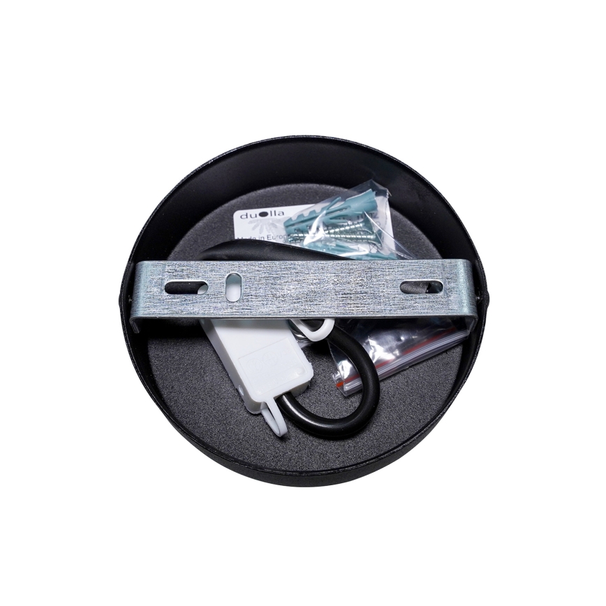 Duolla - Припотолочная люстра DUO 1xE27/15W/230V диаметр 40 см черный/золотистый