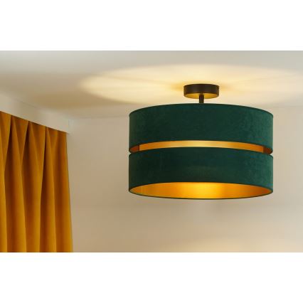 Duolla - Припотолочная люстра DUO 1xE27/15W/230V диаметр 40 см зеленый/золотистый