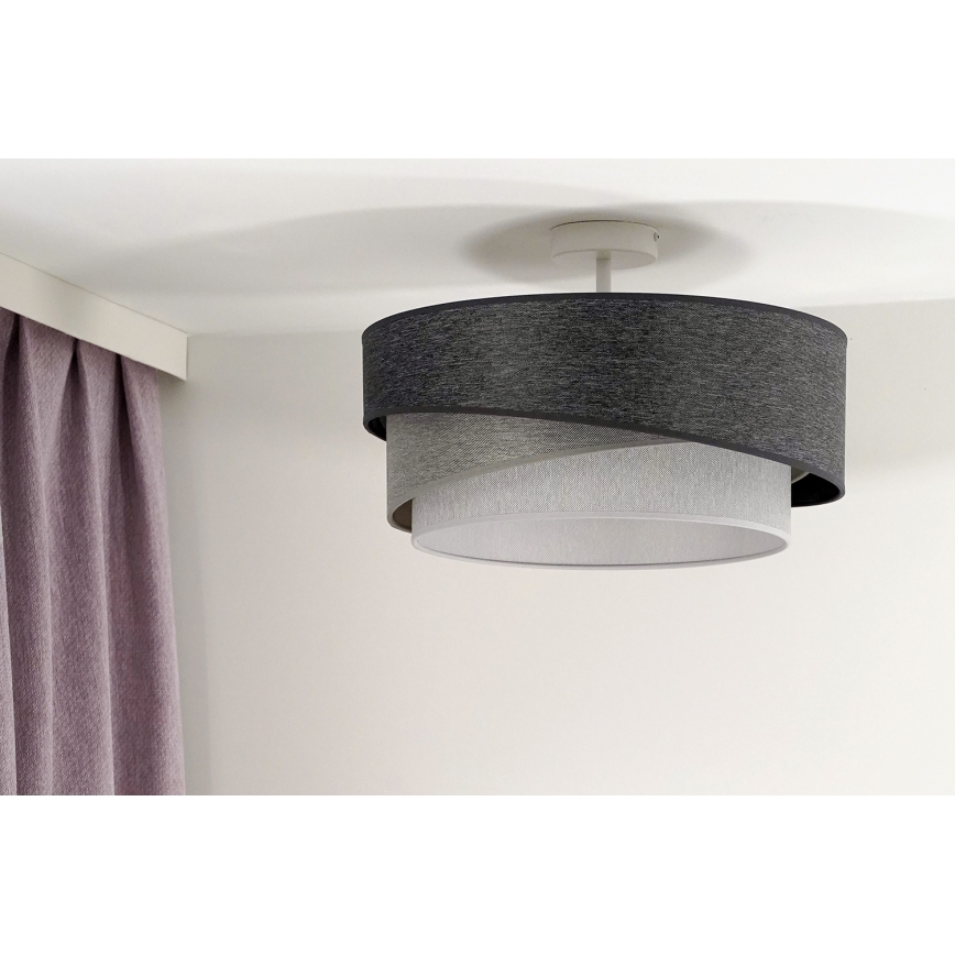 Duolla - Припотолочная люстра KOBO 1xE27/15W/230V диаметр 45 см серый/белый