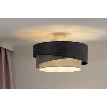 Duolla - Припотолочная люстра KOBO 1xE27/15W/230V диаметр 45 см серый/белый