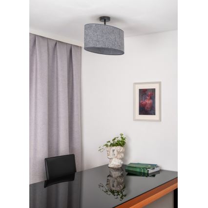 Duolla - Припотолочная люстра OVAL 1xE27/15W/230V серый