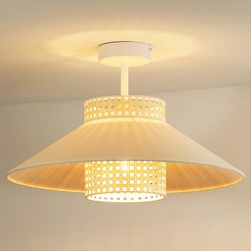 Duolla - Припотолочная люстра RIO RATTAN 1xE27/15W/230V диаметр 45 см бежевый/ротанг
