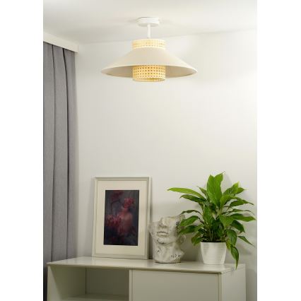 Duolla - Припотолочная люстра RIO RATTAN 1xE27/15W/230V диаметр 45 см бежевый/ротанг