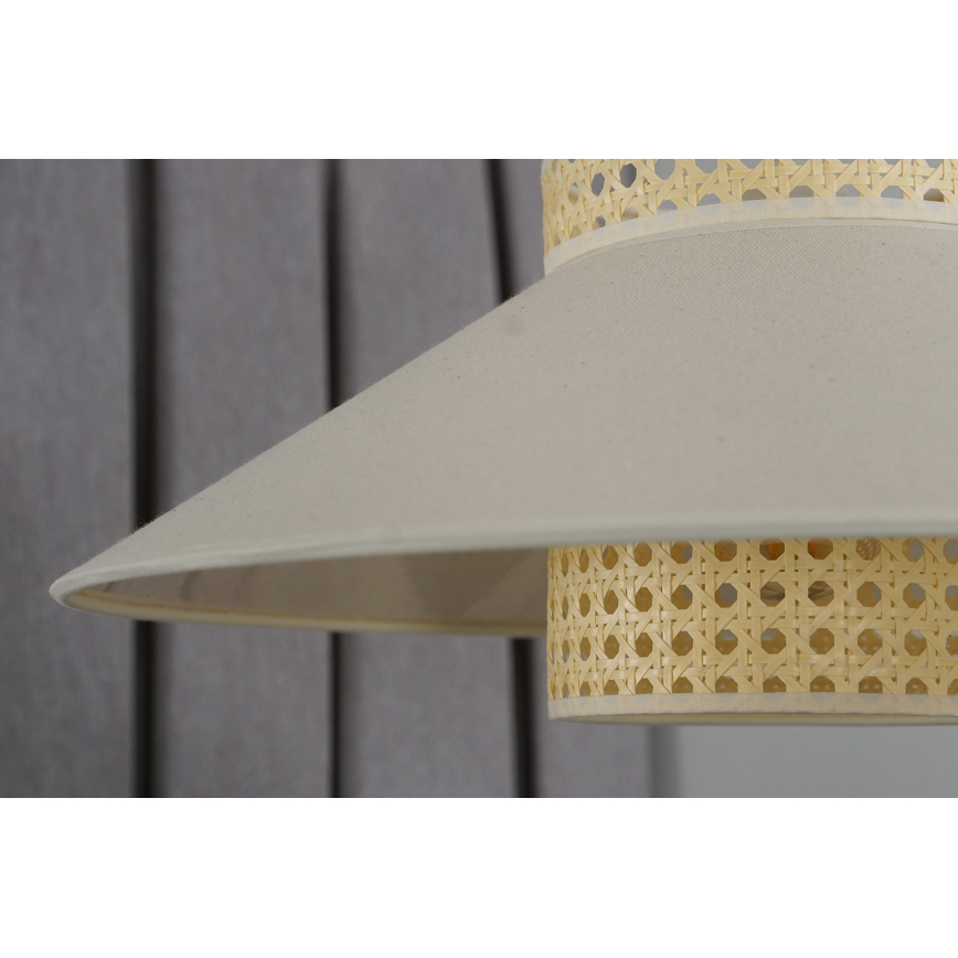 Duolla - Припотолочная люстра RIO RATTAN 1xE27/15W/230V диаметр 45 см бежевый/ротанг