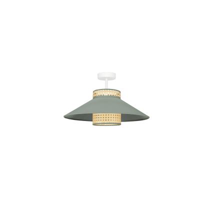 Duolla - Припотолочная люстра RIO RATTAN 1xE27/15W/230V диаметр 45 см зеленый/ротанг