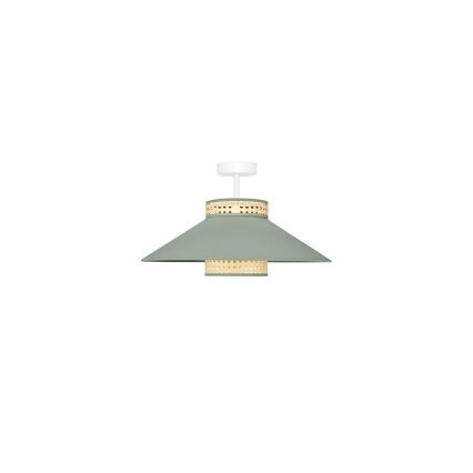 Duolla - Припотолочная люстра RIO RATTAN 1xE27/15W/230V диаметр 45 см зеленый/ротанг