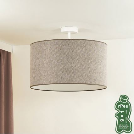 Duolla - Припотолочная люстра ROLLER ECO RECYCLING 1xE27/15W/230V диаметр 45 см коричневый