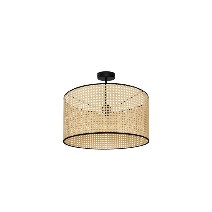 Duolla - Припотолочная люстра ROLLER RATTAN 1xE27/15W/230V диаметр 45 см бежевый/черный