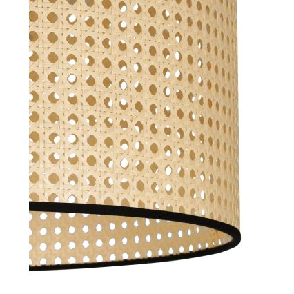 Duolla - Припотолочная люстра ROLLER RATTAN 1xE27/15W/230V диаметр 45 см бежевый/черный