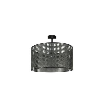 Duolla - Припотолочная люстра ROLLER RATTAN 1xE27/15W/230V диаметр 45 см черный