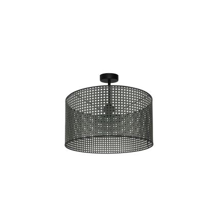 Duolla - Припотолочная люстра ROLLER RATTAN 1xE27/15W/230V диаметр 45 см черный