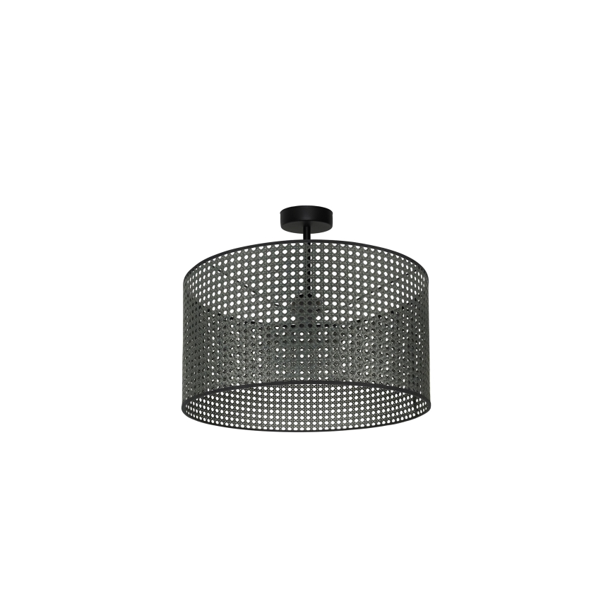 Duolla - Припотолочная люстра ROLLER RATTAN 1xE27/15W/230V диаметр 45 см черный