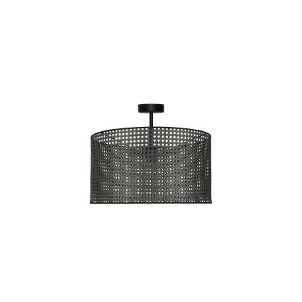 Duolla - Припотолочная люстра ROLLER RATTAN 1xE27/15W/230V диаметр 45 см черный