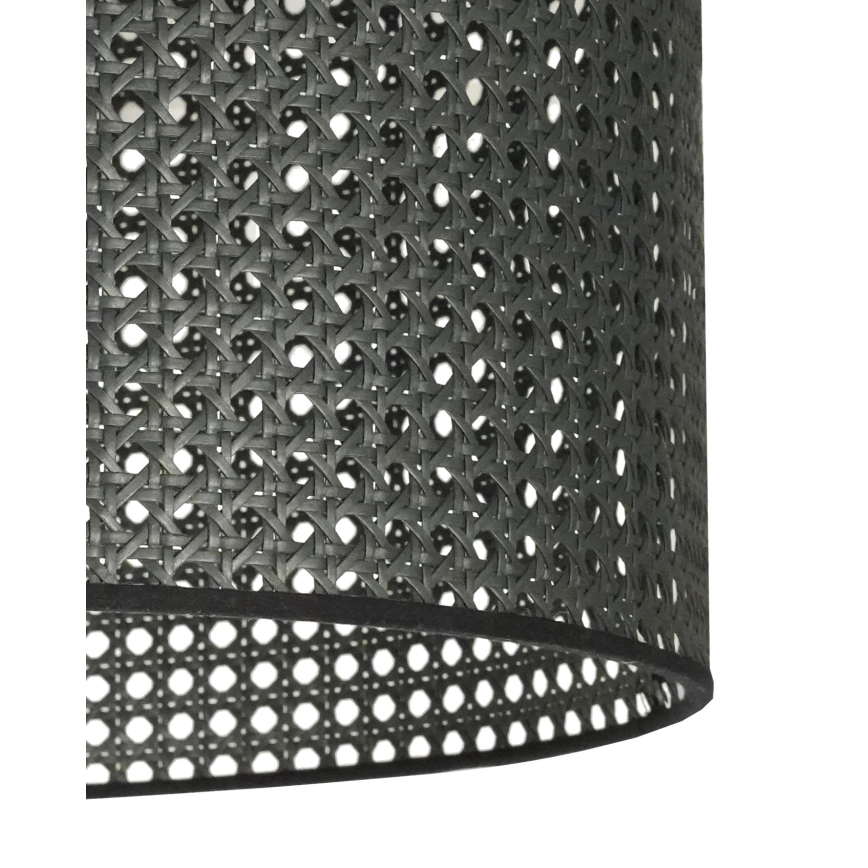 Duolla - Припотолочная люстра ROLLER RATTAN 1xE27/15W/230V диаметр 45 см черный