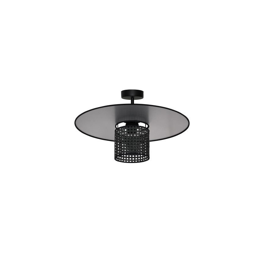 Duolla - Припотолочная люстра TOKYO RATTAN 1xE27/15W/230V диаметр 50 см черный/серебристый